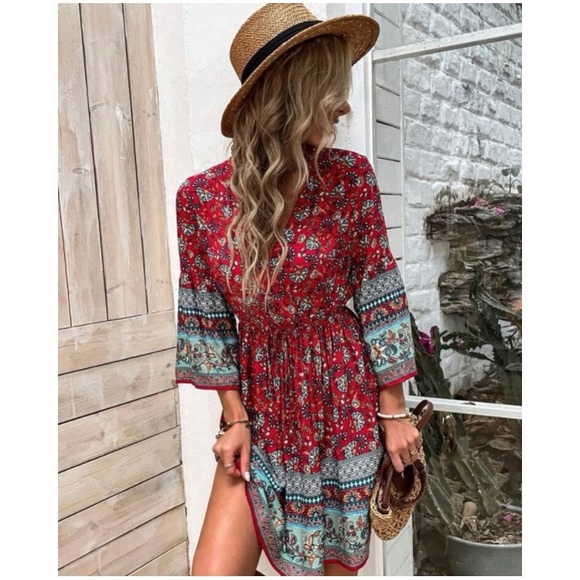 New! Boho vibe mini dress/tunic/top - Picture 4 of 10